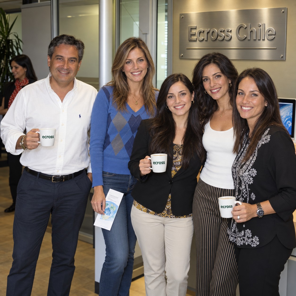 Imagen corporativa de Ecross en oficina